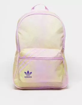 Разноцветный рюкзак adidas Originals с принтом тай-дай