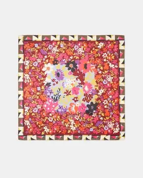 Разноцветный шарф с цветочным принтом Tintoretto, мультиколор