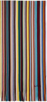 Разноцветный шарф в фирменную полоску Paul Smith