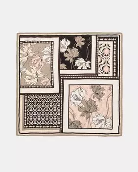 Разноцветный шарф в стиле пэчворк с цветочным принтом Naulover, мультиколор