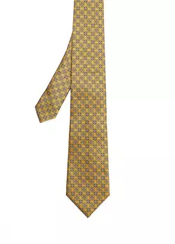 Разноцветный шелковый галстук Canali