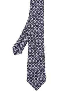 Разноцветный шелковый галстук Canali