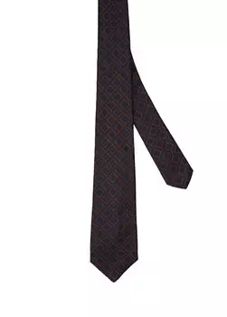 Разноцветный шелковый галстук Kiton