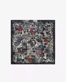 Разноцветный шелковый женский шарф Blondie Zadig & Voltaire, мультиколор