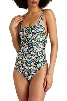Разноцветный слитный купальник Guajira La Fania Marino Agua by Agua Bendita, мультиколор