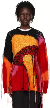 Разноцветный свитер с грибами Alexander McQueen