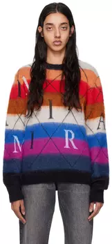 Разноцветный свитер с ромбами AMIRI