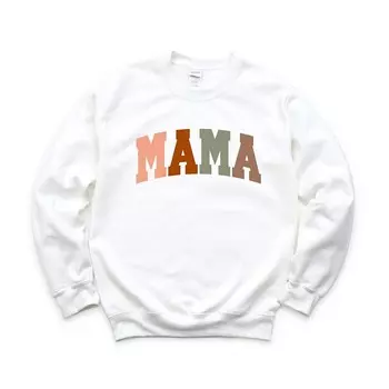 Разноцветный свитшот Mama Block Simply Sage Market, белый