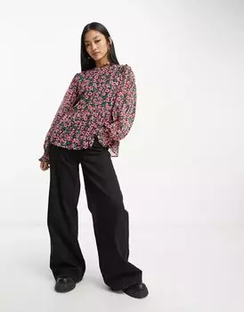 Разноцветный топ-комбинация с цветочным принтом Y.A.S Rinna