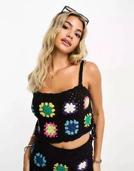Разноцветный топ в стиле пэчворк ASOS