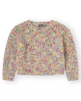 Разноцветный трикотажный свитер для девочки Canada House