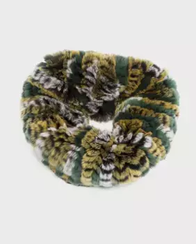 Разноцветный воротник из меха рекса De la Roca, мультиколор