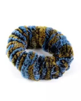 Разноцветный воротник из волос рекса De la Roca, мультиколор