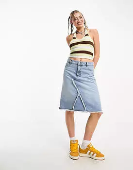 Разноцветный жилет в полоску с воротником-халтер COLLUSION