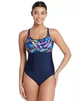 Разносторонний Купальник Neon Crystal - Темно-синий/Розовый Zoggs, синий