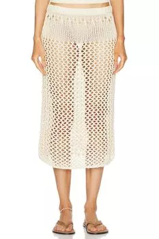 Разорванная юбка Pointelle Christopher Esber, кремовый