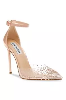 Разорванные туфли на шпильках и декоративными камнями Steve Madden, розовый