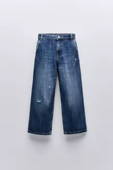 Разрывные джинсы skater ZARA, синий