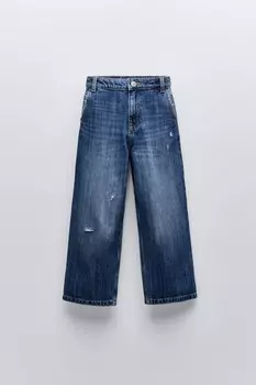 Разрывные джинсы skater ZARA, синий