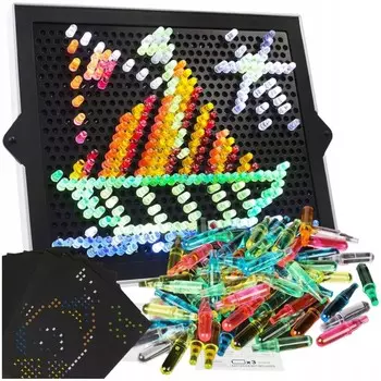 Развивающая доска-головоломка Magic 3D с подсветкой + шаблоны булавок Inna marka