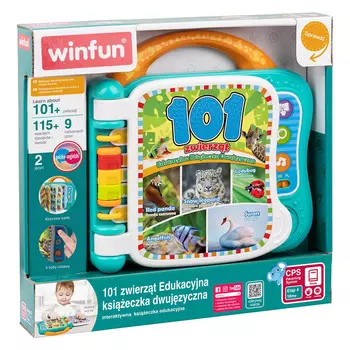 Развивающая книга со звуками 101 животное, двуязычный Anek 18м+