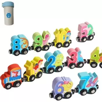 Развивающие игрушки Brave Bull Поезд с цифрами и животными