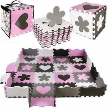 Развивающий коврик из пенопласта, большой толстый детский манеж, 36 предметов, Xxl Iso Trade