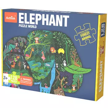 Развивающий пазл для детей - СЛОН - 128 шт. HABARRI