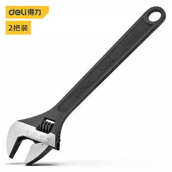 Разводной ключ Deli Deli, состоящий из двух частей, черный разводной ключ, многофункциональный инструмент для ремонта, 10 дюймов, DL010H