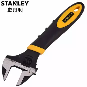 Разводной ключ Stanley, метрическая двухцветная рукоятка, разводной ключ из хромованадиевой стали, многофункциональный открытый ключ, 6 дюймов 90-947-23