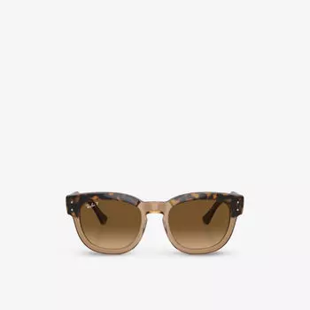 RB0298S Солнцезащитные очки Mega Hawkeye в квадратной оправе из пропионата Ray-Ban, коричневый