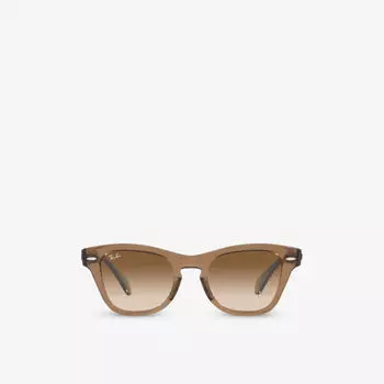 RB0707S солнцезащитные очки в квадратной оправе из пропионата Ray-Ban, коричневый