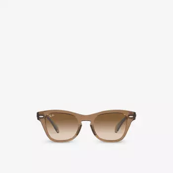RB0707S солнцезащитные очки в квадратной оправе из пропионата Ray-Ban, коричневый