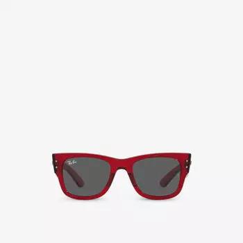 RB0840S солнцезащитные очки Mega Wayfarer в квадратной оправе из ацетата ацетата Ray-Ban, красный