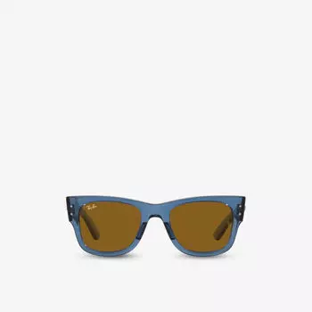 RB0840S солнцезащитные очки Mega Wayfarer в квадратной оправе из ацетата ацетата Ray-Ban, синий
