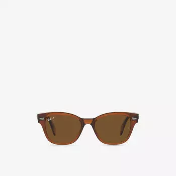 RB0880S солнцезащитные очки в квадратной оправе из пропионата Ray-Ban, коричневый