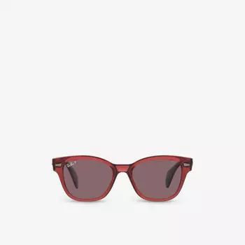 RB0880S солнцезащитные очки в квадратной оправе из пропионата Ray-Ban, розовый