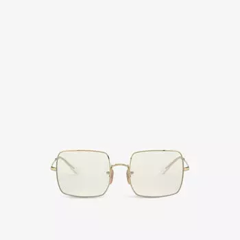 Rb1971 everglasses square 1971 clear evolve солнцезащитные очки в металлической квадратной оправе Ray-Ban, желтый