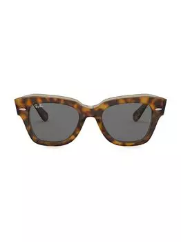 RB2186 49MM Черепаховые солнцезащитные очки Wayfarer Ray-Ban