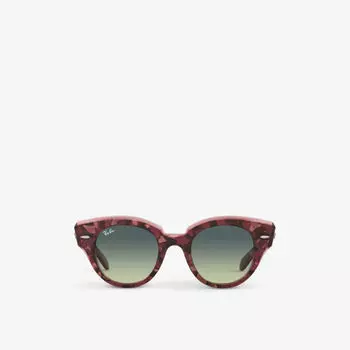 Rb219247 солнцезащитные очки roundabout с черепаховым принтом Ray-Ban, фиолетовый