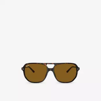 RB2205 Bill One солнцезащитные очки из ацетата неправильной оправы Ray-Ban, коричневый
