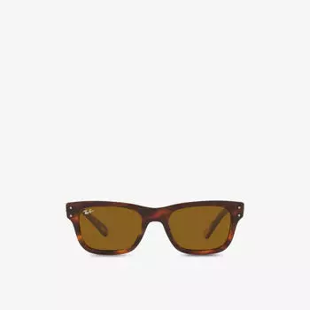 RB2283 Mr Burbank квадратные солнцезащитные очки из ацетата Ray-Ban, коричневый