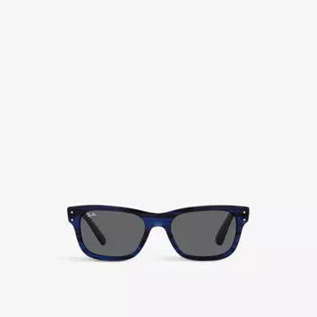 RB2283 Mr Burbank солнцезащитные очки из ацетата в прямоугольной оправе Ray-Ban, синий