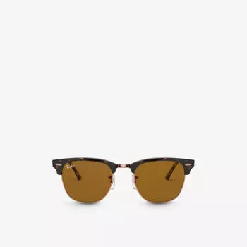 RB3016 51 солнцезащитные очки Clubmaster в квадратной оправе из ацетата ацетата Ray-Ban, коричневый