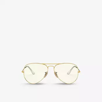 RB3025 Everglasses Clear Evolve солнцезащитные очки-авиаторы в металлической оправе Ray-Ban, желтый