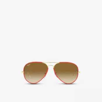 Rb3025jm солнцезащитные очки-авиаторы в металлической оправе Ray-Ban, красный