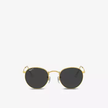 Rb3447 круглые металлические классические солнцезащитные очки Ray-Ban, золотой