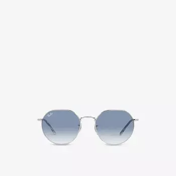 RB3565 Солнцезащитные очки Jack в шестиугольной оправе серебристого цвета и ацетата Ray-Ban, серебряный