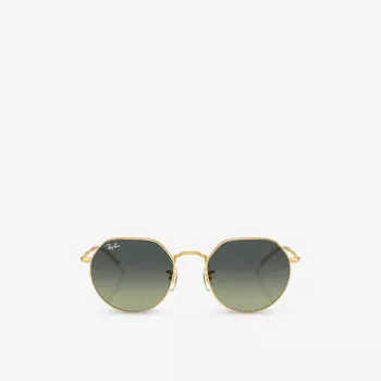 Rb3565 солнцезащитные очки jack в шестиугольной оправе из металла и ацетата Ray-Ban, желтый