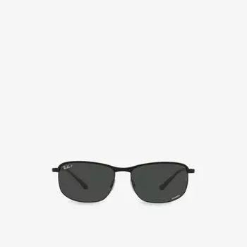RB3671CH 60 солнцезащитные очки в металлической прямоугольной оправе Ray-Ban, черный